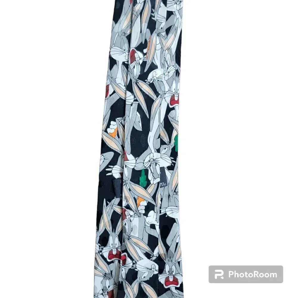 Looney Tunes Men's Bugs Bunny Tie 100% Silk.